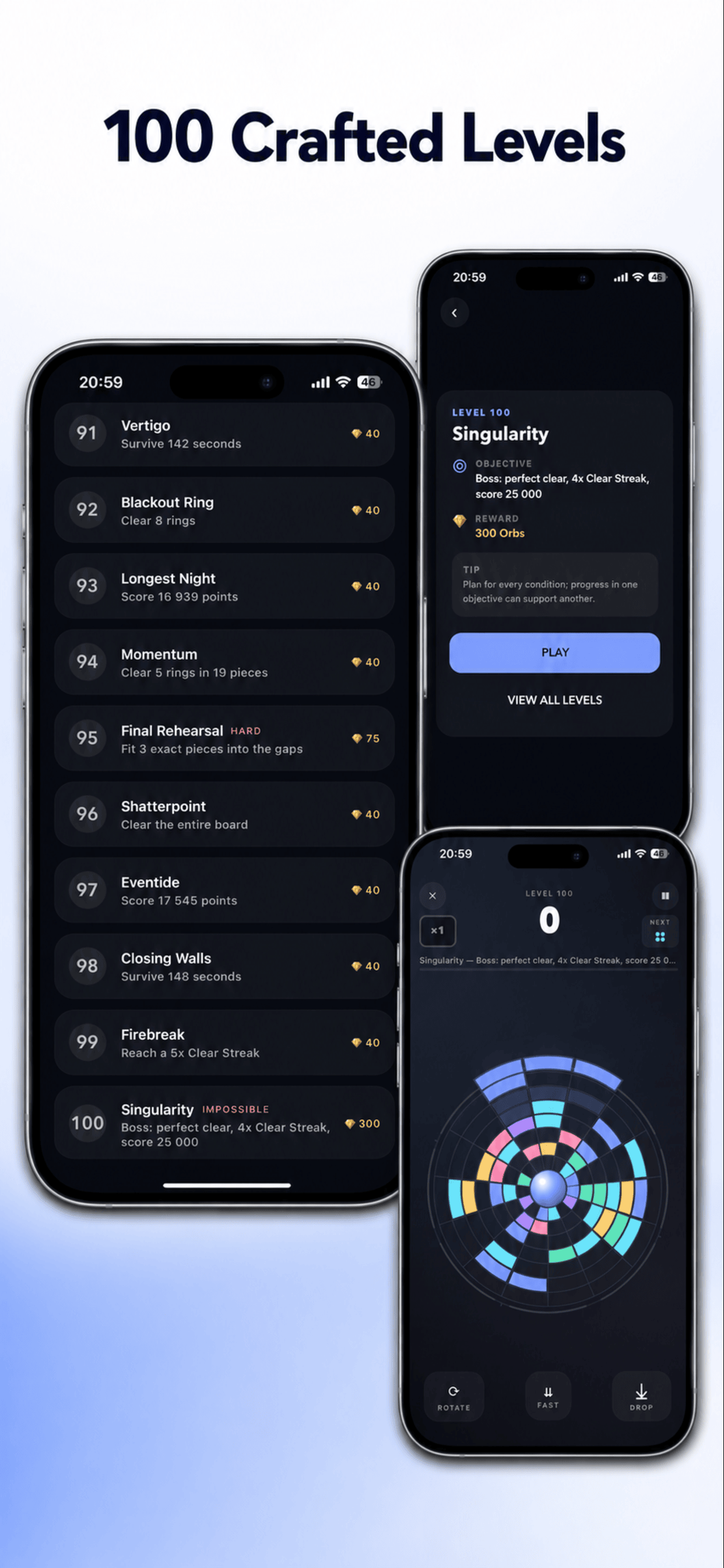 Levels 91 through 100 and Level 100: Singularity